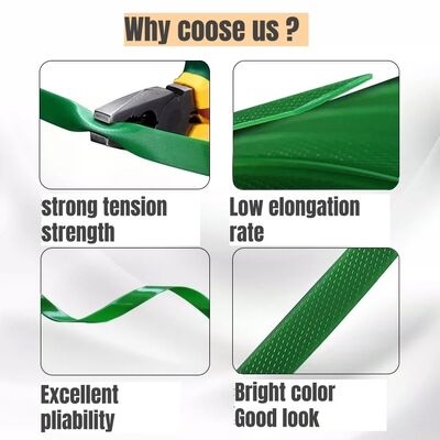 9-32 mm di larghezza Strapping di plastica in PET per palette Packaging di carico pesante