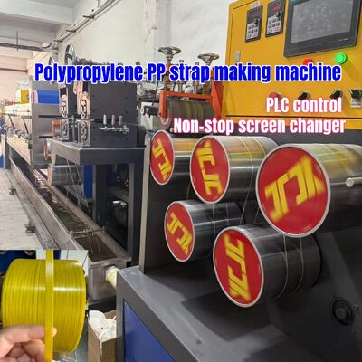 Macchine per l'estrusione di cinghie in plastica in PP da 5 a 12 mm, velocità di linea 100-300 m/min