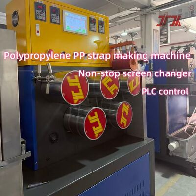 PLC-controllato PP Strap Making Machine linea di produzione di fasce di cintura con 100% di materiali di PP riciclati