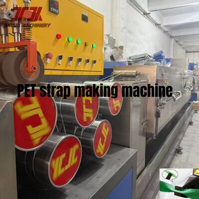 Macchina per estrusione di cinghie in PET da 9-32 mm con controllo PLC per materiale riciclato da scaglie di bottiglie in PET