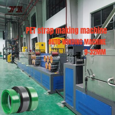 Macchina per estrusione di cinghie in PET da 9-32 mm con controllo PLC per materiale riciclato da scaglie di bottiglie in PET
