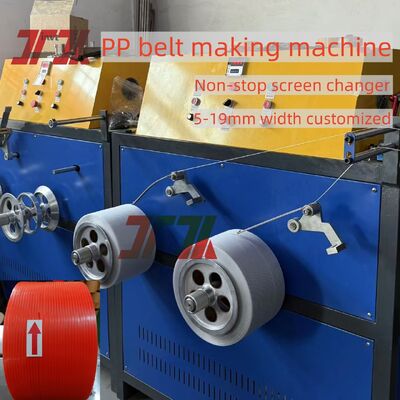Linea di produzione di reggette in PP da 5 mm, attrezzatura per reggette in PP con cambio schermo automatico
