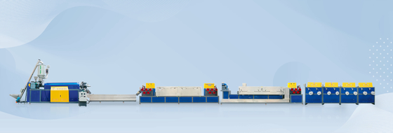 Macchina di imballaggio completamente automatica 240 kg/h Macchina di produzione di fasce in plastica PP 5-19 mm Larghezza personalizzata