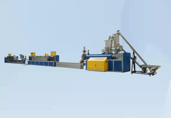Linea di estrusione di cinghia in PVC per la produzione di cinture di imballaggio in plastica 150 m/min