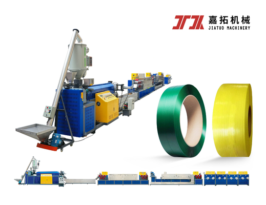 Linea di produzione di cinghie in PET da 9-32 mm attrezzature di cinghie in acciaio in PET in plastica con cambio automatico dello schermo