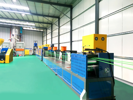 850 kg resistenza alla trazione PET Strap linea di produzione con doppia stazione di avvolgimento 210-250 kg/h