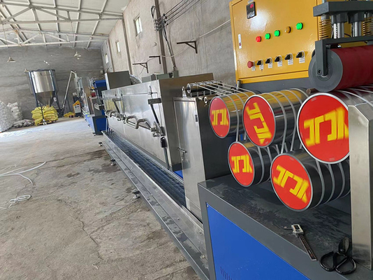 PP Strap Extruder con sistema di taglio a caldo, PP Woven Strap Band Extrusion Machine