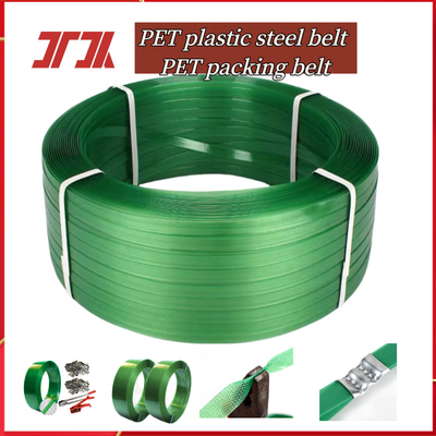 La banda d'imballaggio Rolls di plastica della cinghia dell'ANIMALE DOMESTICO verde ha personalizzato la dimensione