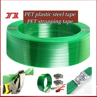 Nastro di imballaggio in plastica all'ingrosso Nastro di imballaggio in plastica in acciaio PET Nastro di imballaggio per animali domestici con 9-32 mm