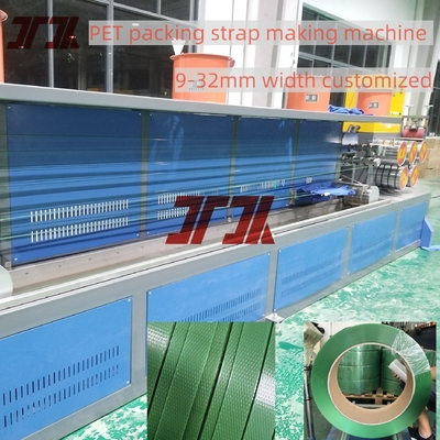 Macchina per la realizzazione di cinture per imballaggio di carichi pesanti in PET con sistema di controllo PLC