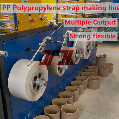 Macchina di imballaggio completamente automatica 240 kg/h Macchina di produzione di fasce in plastica PP 5-19 mm Larghezza personalizzata