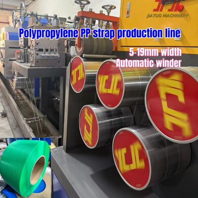 Linea di estrusione per cinghie in PP di larghezza 5-19 mm, macchina per la produzione di cinghie di imballaggio in PP con controllo PLC