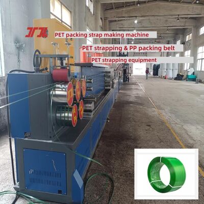 Macchina per la fabbricazione di cinghie in PET 9-25 mm attrezzature per cinture in acciaio in PET di plastica per 100% di fiocchi di bottiglie in PET