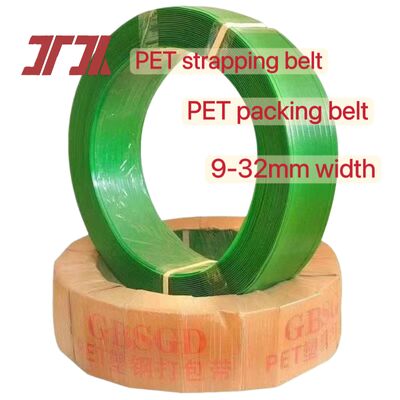 Imballaggio in acciaio e plastica PET Nastro di reggiatura in PET verde da 9-25 mm per reggiatura automatica