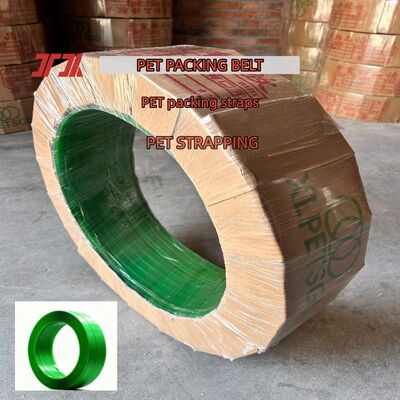 Fascetta in PET da 12 mm, fascetta per imballaggio in PET, fascetta in acciaio in PET verde, da materiale riciclato al 100%