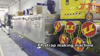 La macchina per la produzione di reggette in PP PET con controllo PLC garantisce una buona tenuta e una lunga lunghezza